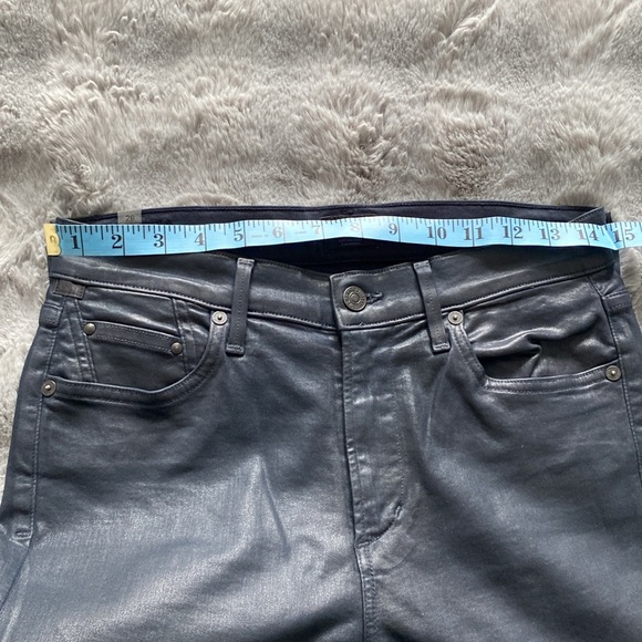 CITIZENS OF HUMANITY  High Rise Skinny Coated Jean , BLACK BLUE, 28 , EUC - Picture 10 of 11